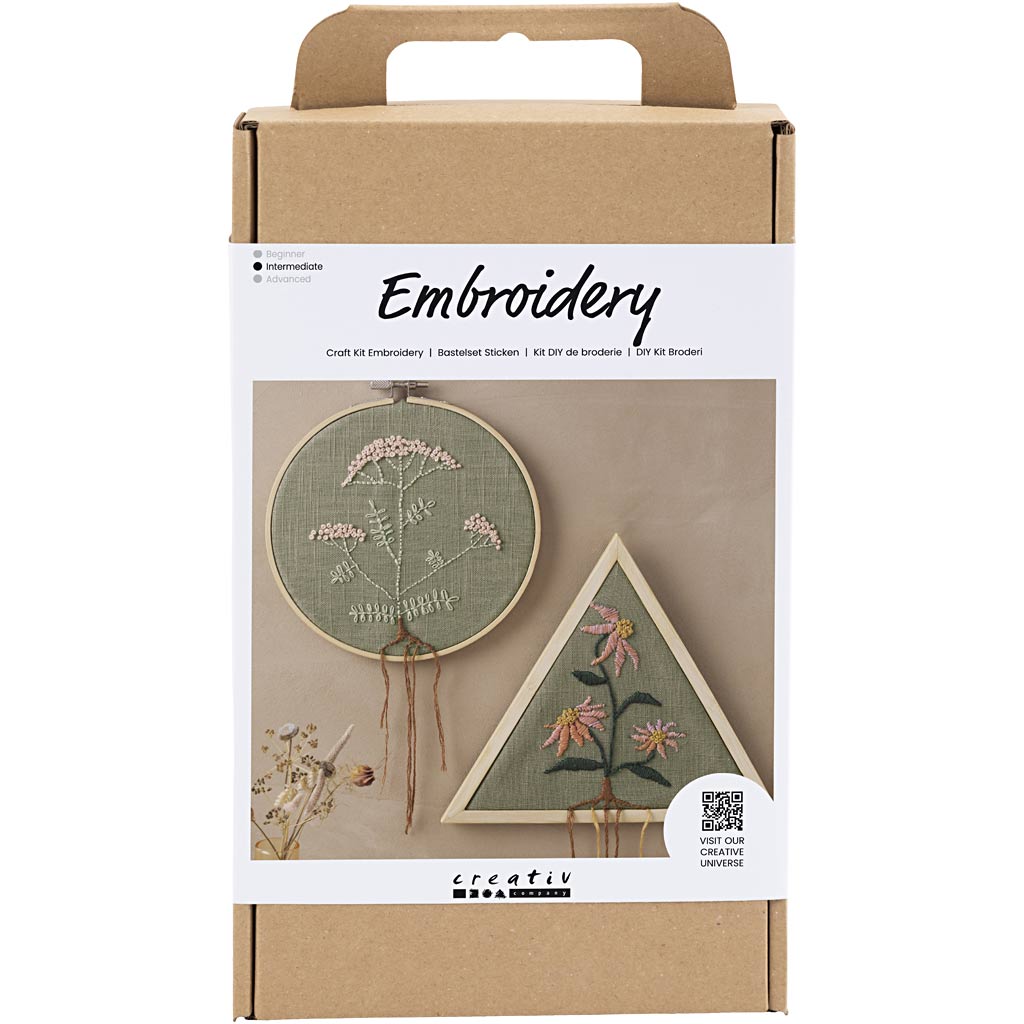Creativ Company Hobbyset bordado polvoriento marco de bordado verde