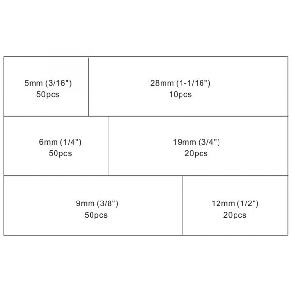 Topgear Topgear Cable Guides Ass. 200 pezzi
