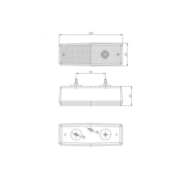 AC Wheakight Retro L = R 195x65 mm.