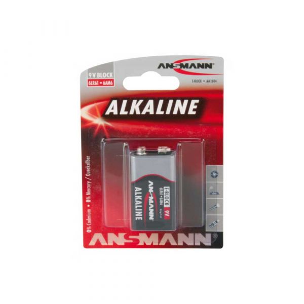 Batteria alcalina 9 volt.