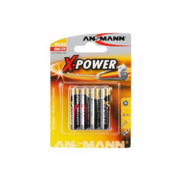 Batteria alcalina X-Power AAA LR03 4st.