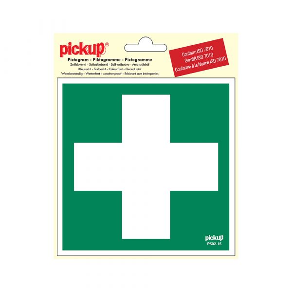 First Aid sticker - 150x150 mm.