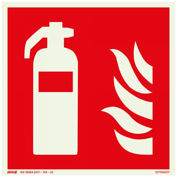 Extintor de fuego FTLM - 150x150 mm Autoadhesivo.