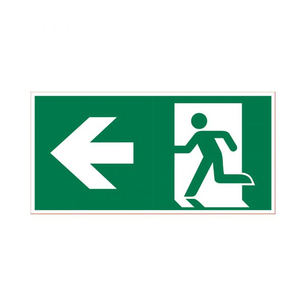 Esci di emergenza a sinistra - 150x300 mm.