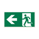 Salida de emergencia de la placa a la izquierda - 150x300 mm.