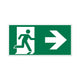 Salida de emergencia de placa a la derecha - 150x300 mm.