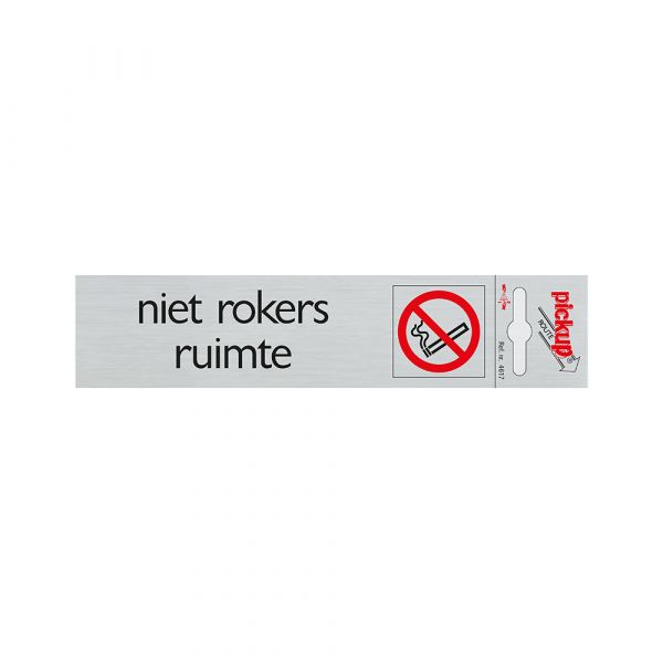 ALULOOK NON SMOKERS SPAZIO - 165x44 mm autoadesivo.