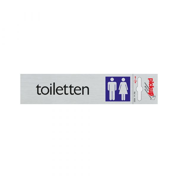 Alulook toilets plate - 165x44 mm self -adhesive.