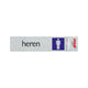 Placa de hombres Alulook - 165x44 mm Autoadhesivo.