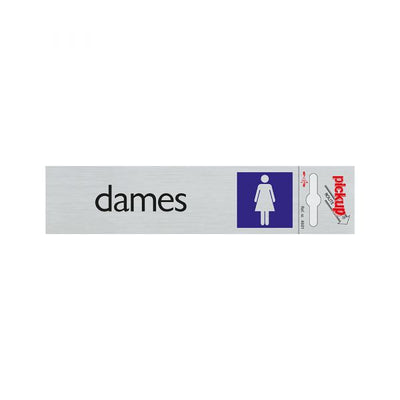 Placa de damas de Alulook - 165x44 mm autoadhesivo.
