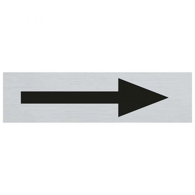 Bord alulook pijl - 165x44 mm zelfklevend.