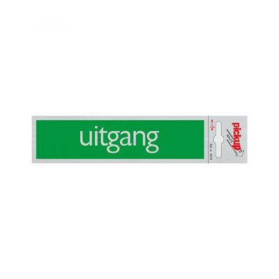 Bord alulook uitgang - 165x44 mm zelfklevend.