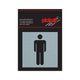 Placa para hombres Alulook - Autoadhesivo de 80x80 mm.