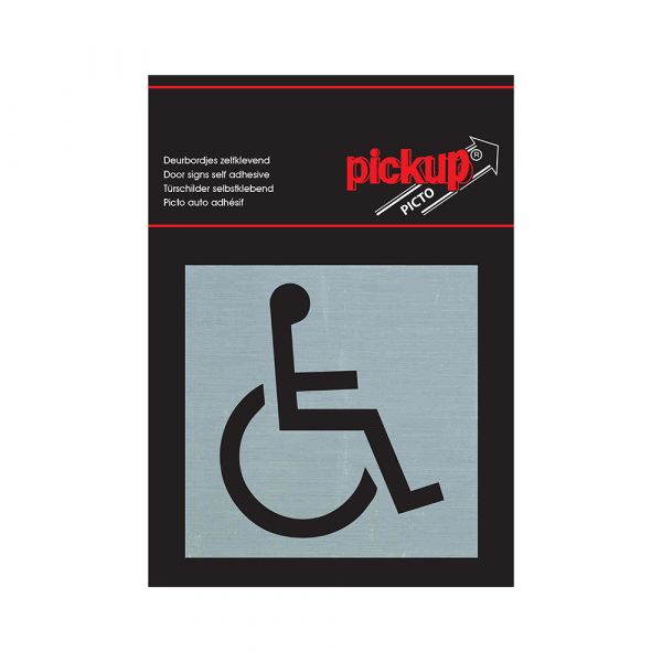 Bord alulook toegankelijk voor rolstoel - 80x80 mm zelfklev.