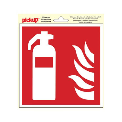 Extinguisher di incendio adesivo - 200x200 mm.