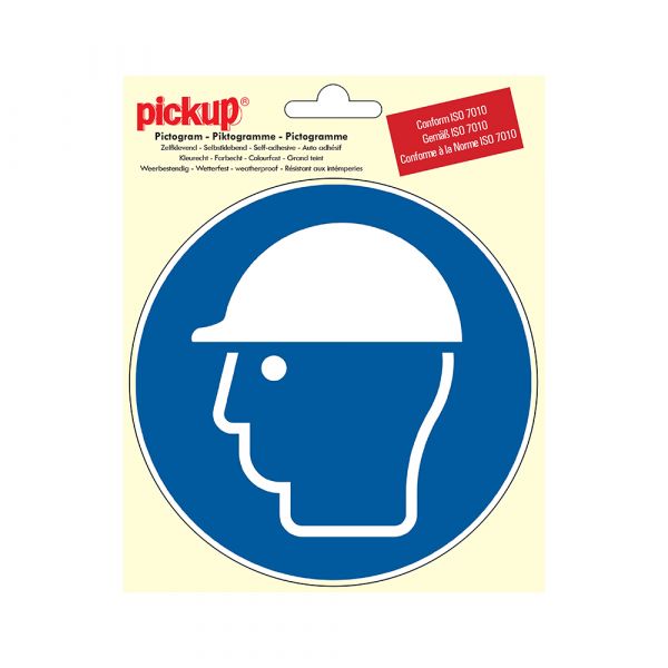 Uso de casco de seguridad de pegatinas - 150 mm de ronda.