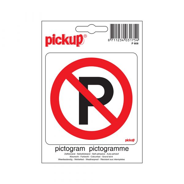 Adesivo vietato parcheggiare - 100x100 mm.