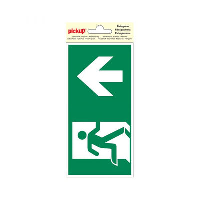 Emergenza adesiva uscita dritto davanti - 100x200 mm.