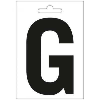 Nautic letter g zwart 100 mm.