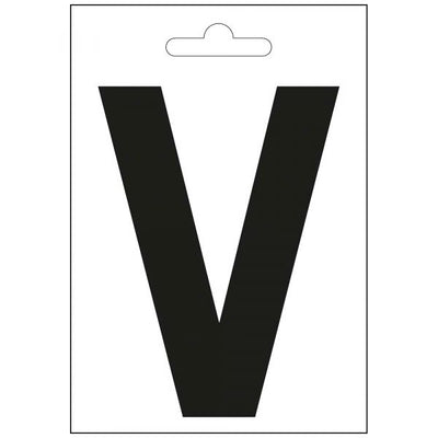 Nautic letter v zwart 100 mm.