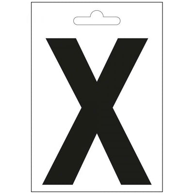 Nautic letter x zwart 100 mm.