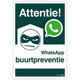 Prevención del vecindario de la placa WhatsApp - 230x330 mm.