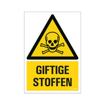 Bord giftige stoffen - 230x330 mm.