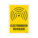 Placa asegurada electrónicamente - 230x330 mm.