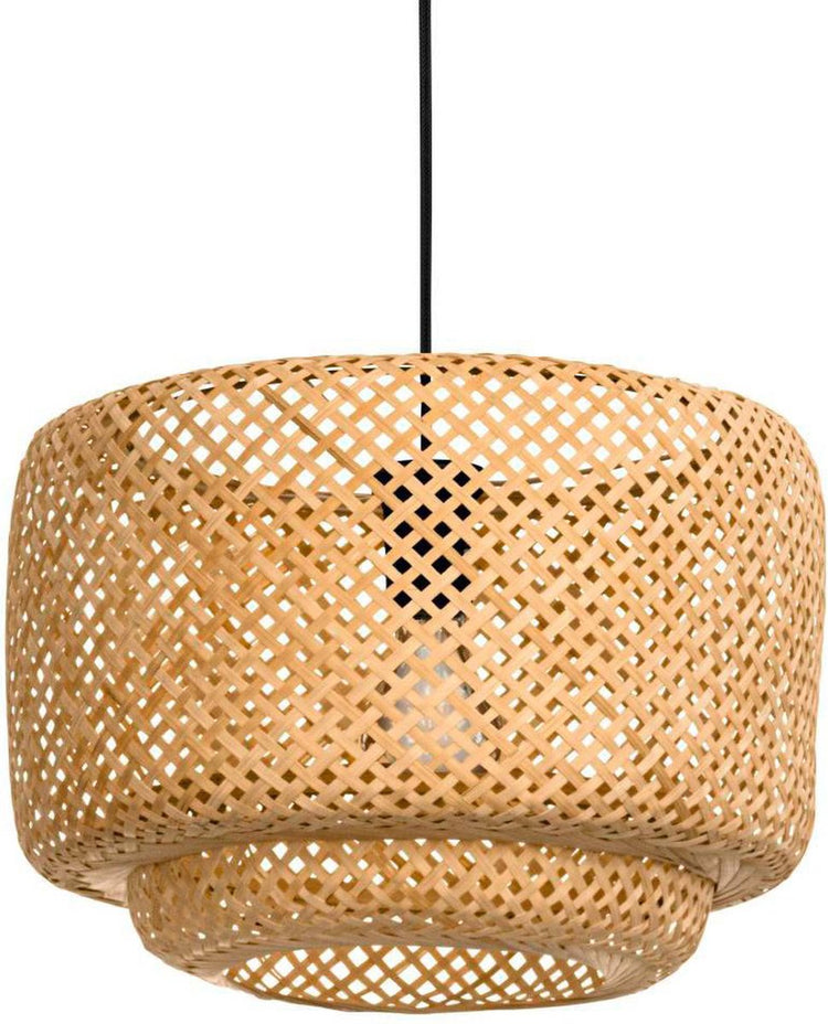 Lámpara colgante Eglo hettonle - e27 - ø 42 cm - madera negra