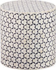 Woood neva sidetable - bone inlay - zwart wit - 40x37x37