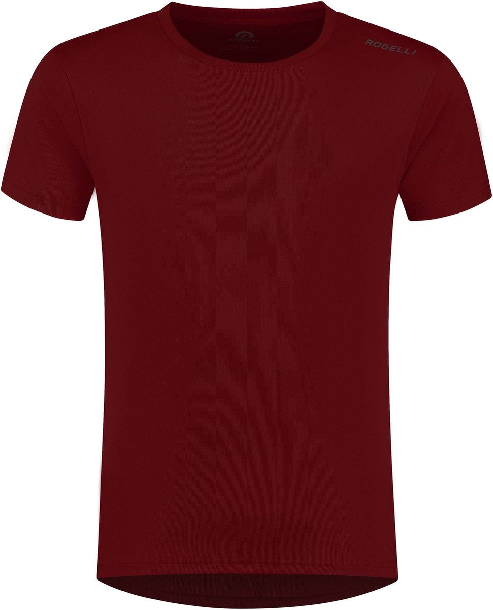 Maglia running promozionale Rogelli uomo - maniche corte - bordeaux - s