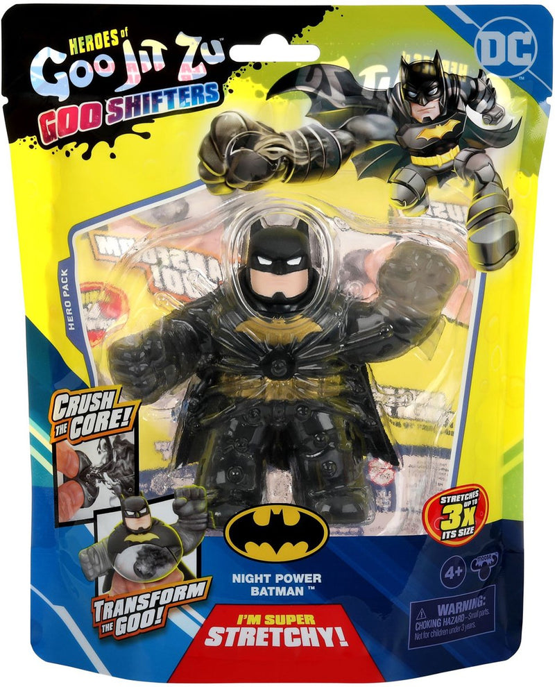 Goo jit zu heroes of dc goo shifters batman - figura elástica con núcleo que cambia de color