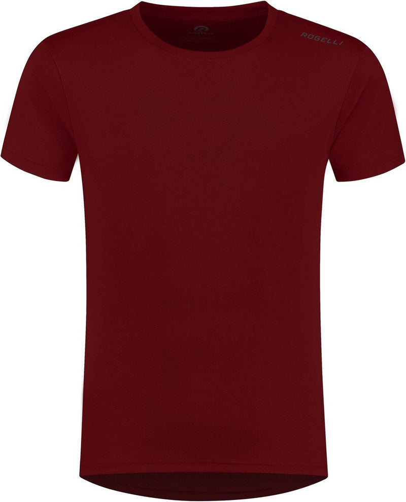 Maglia running promozionale Rogelli uomo - maniche corte - bordeaux - xxl