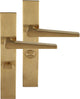 Differnz | rotterdam door handle | square shield | toilet 63 mm | gold