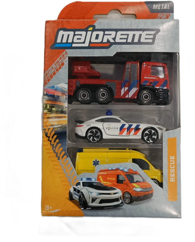 Majorette - vehículos de juguete sos - bomberos - policía - ambulancia - 7,5 cm