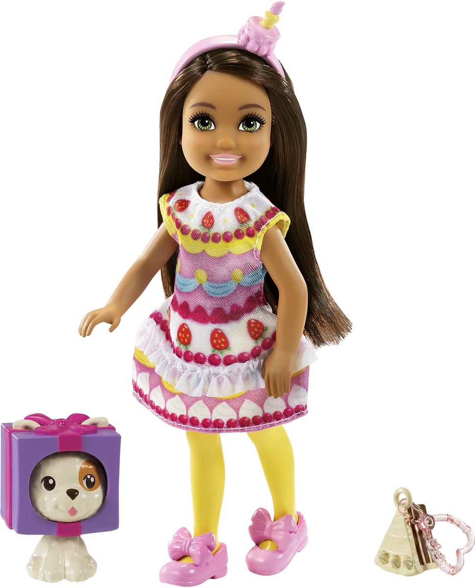 Barbie Club Chelsea - ragazza con vestito cupcake - 15 cm - mini bambola