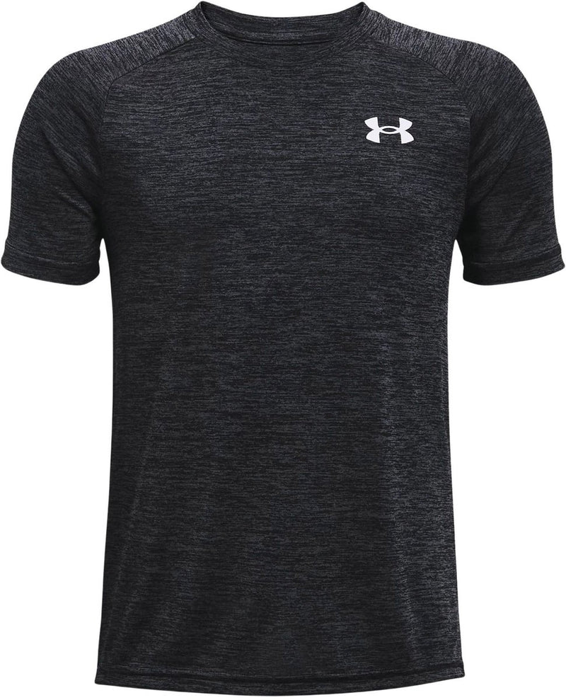 Maglia sportiva da ragazzo Under Armour ua tech 2.0 ss-blk - nera - bianca