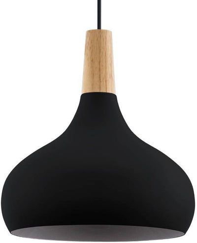 Lampada a sospensione Eglo Sabinar - e27 - ø 28 cm - marrone nero