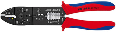 Knipex krimptang voor kabelschoenen en stekkers | 0.5 tot 6 mm² - 9722240sb
