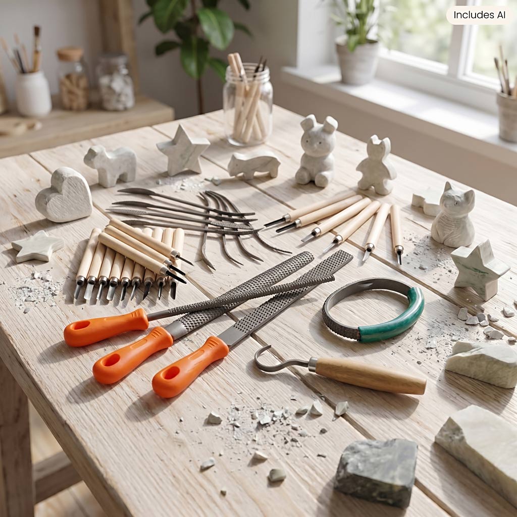 Creativ company soapstone tool set, 1 set