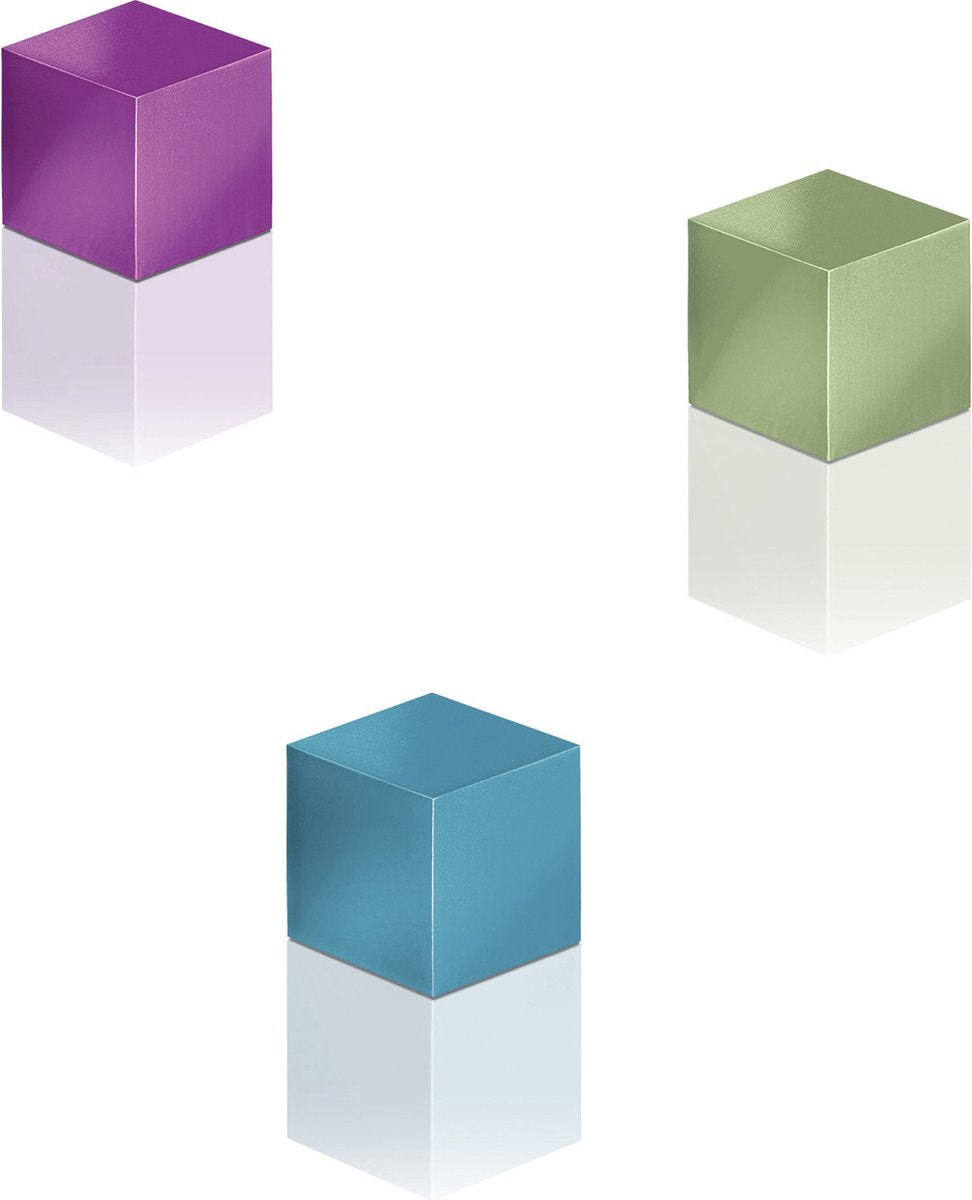 Sigel magneten glasbord - 11x11x11mm - c5 sterk - set 3 kleuren - si-ba727