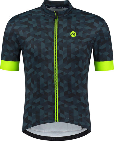 Maglia ciclismo Rogelli Rubik - maniche corte - uomo - blu, gialla - taglia m