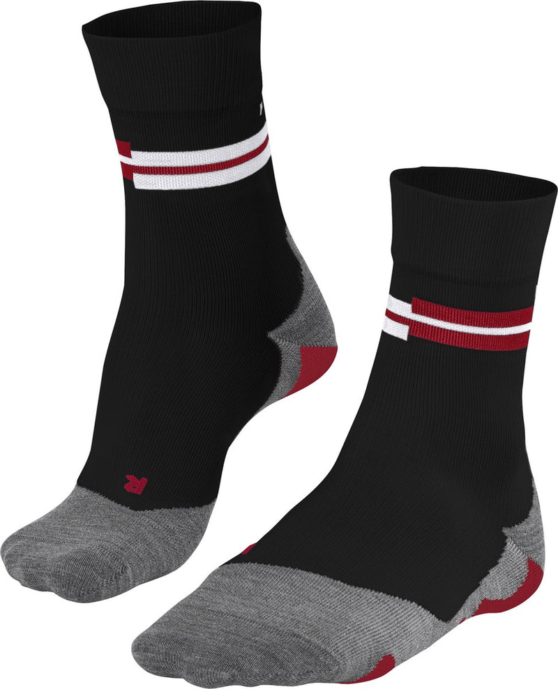 Falke ru5 calcetines para correr anti ampollas, calcetines deportivos de hilo funcional con acolchado ultraligero para hombre negro - talla 44-45