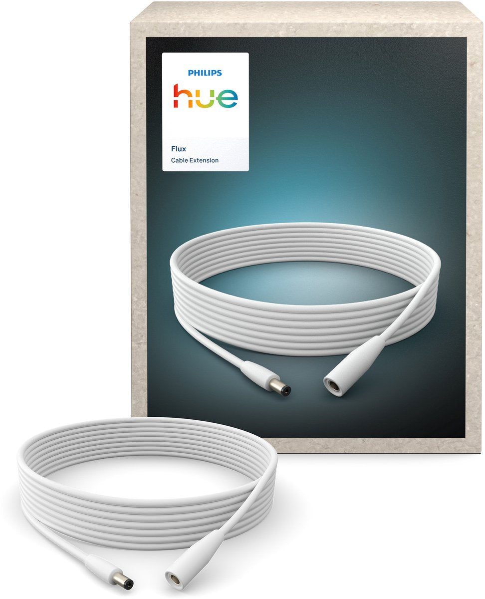Philips hue flux verlengkabel - 5 m - eenvoudige installatie - onopvallend minimalistisch design - laagspanning