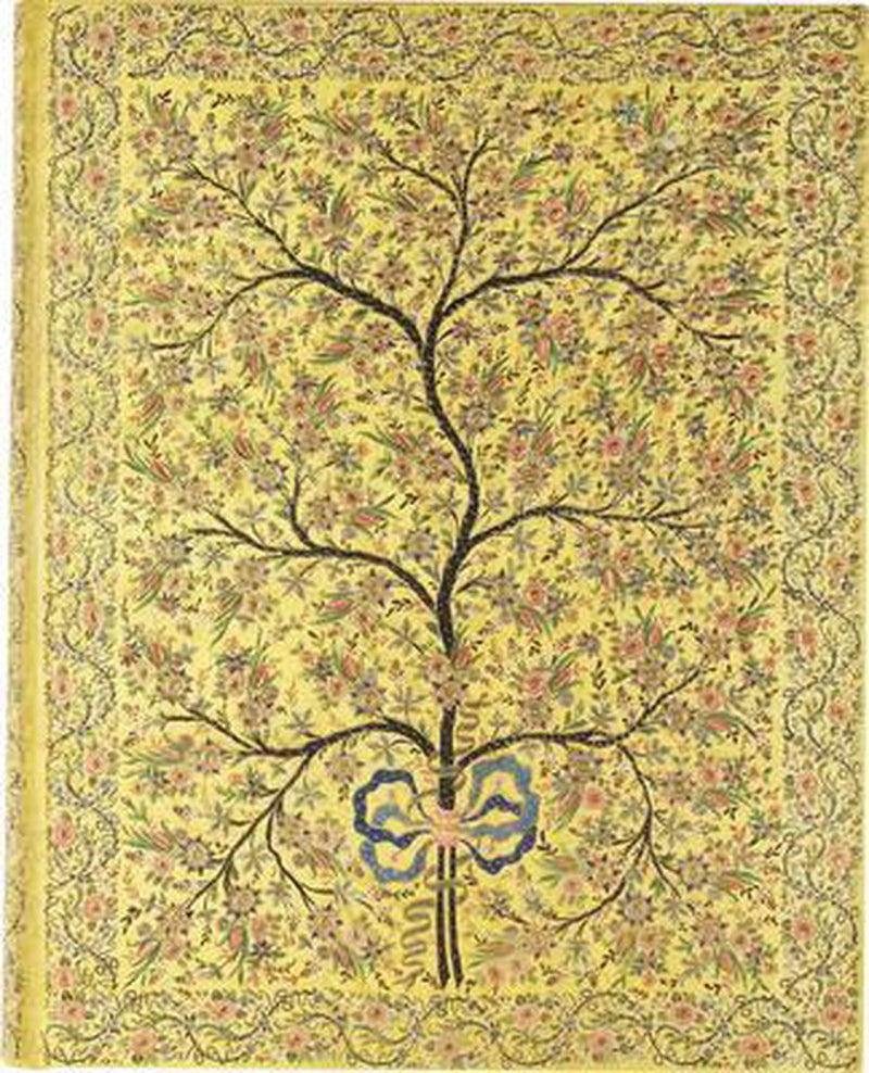 Cuaderno extragrande Peter Pauper - Árbol de la vida de seda - con cinta de lectura - 18x23 cm