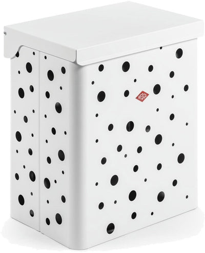 Cesto para la ropa Wesco duo 1 con inserto | 64 litros | caja de lavandería dúo (2x32 litros) | metal - blanco mate | cesta de lavado