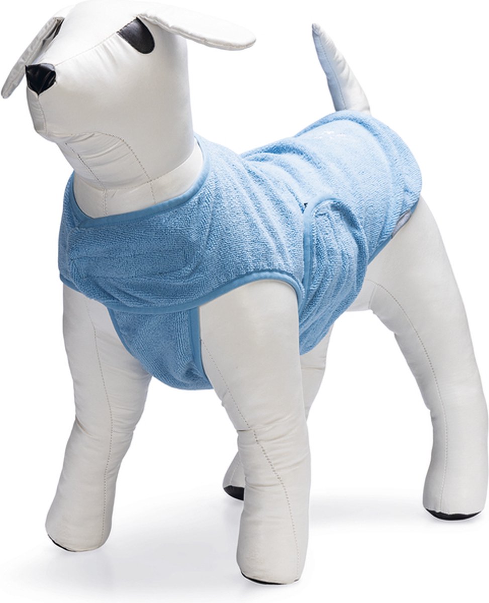 Beeztees aras - accappatoio per cani - blu - 32 cm