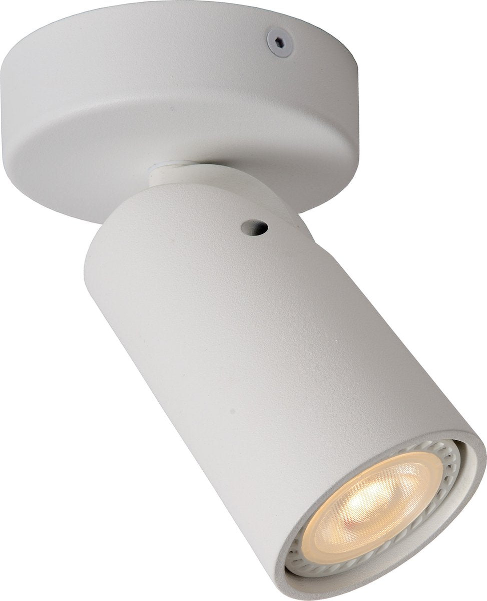 Lucide xyrus - plafondspot (plafondlamp) - ø 9 cm - led dim to warm - gu10 - 1x5w 2200k 3000k - wit