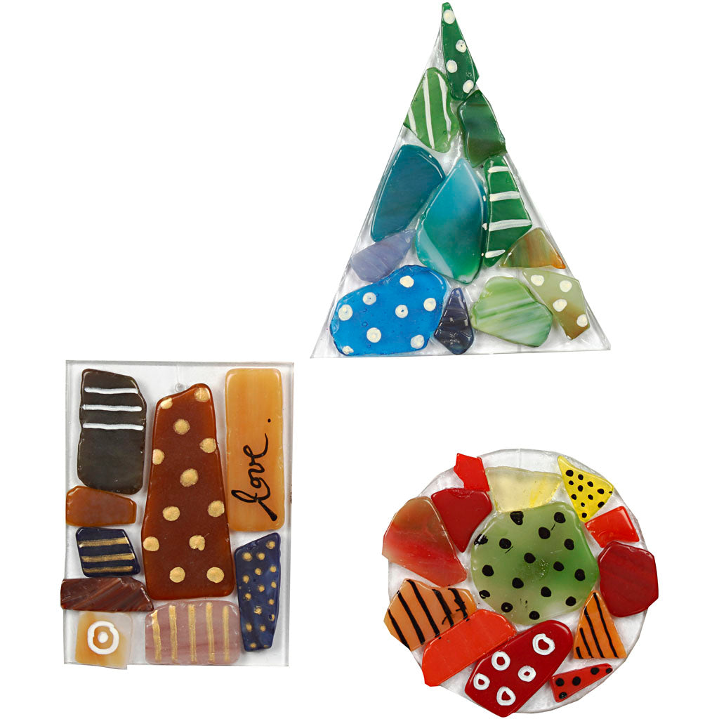 Creativ company group set mosaic pendants, 40 pieces, 1 set