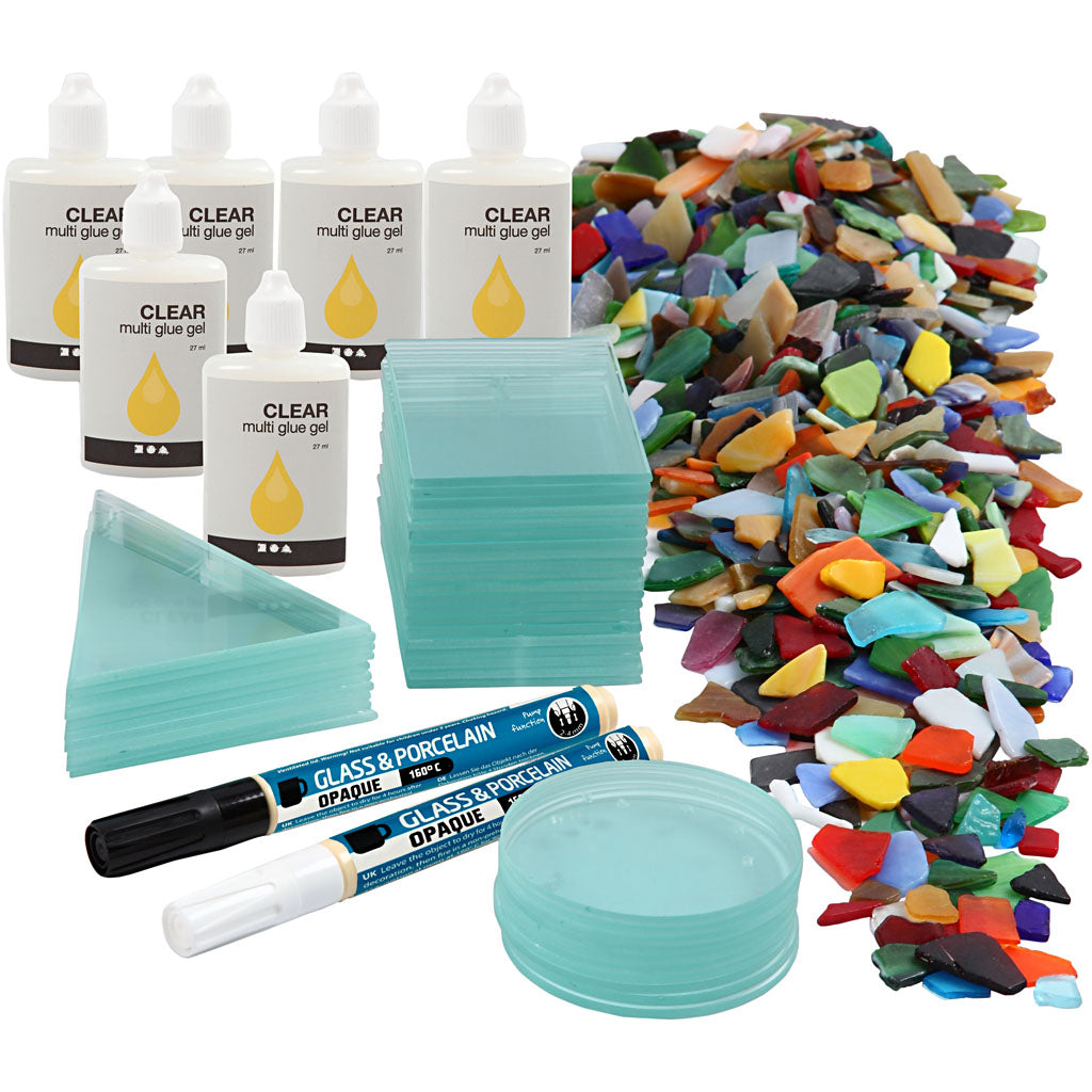 Creativ company group set mosaic pendants, 40 pieces, 1 set